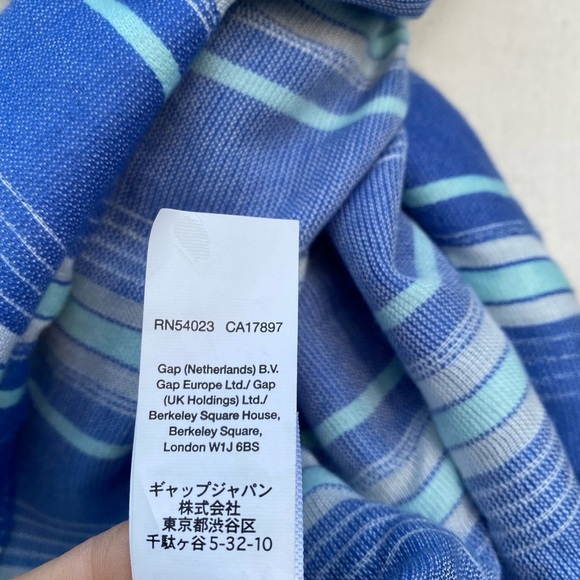 Gap Women Striped Blue Scarf Wrap Shawl  Fringe Ladies Neck Stole 71”x 25” - Picture 2 of 10